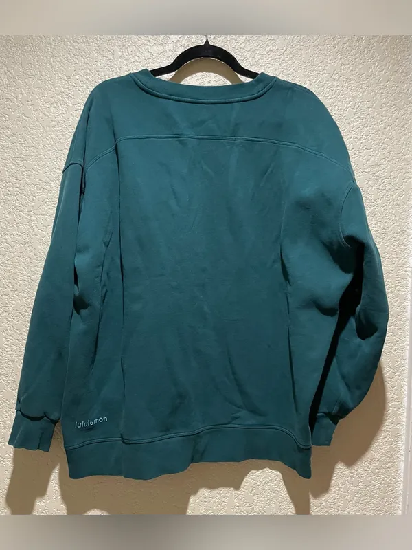 Lululemon Perfectly Oversized Storm Teal Crewneck Sweatshirt - Image 6