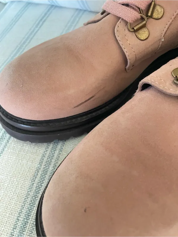 Anthropologie Shane Suede Leather Lace-Up Combat Boots Pink EU 39 / US 8-8.5 - Image 3