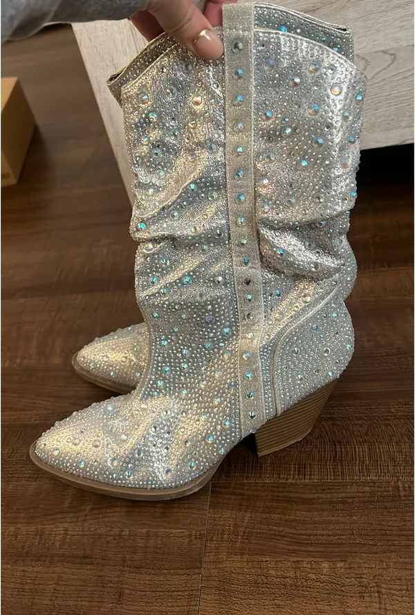 Shein Sparkly Cowboy Boots - Image 2
