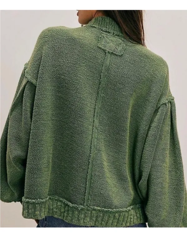 Free People We The Free Cute In This Cardi Cardigan Sweater in Frosty Spruce NWT - Image 2