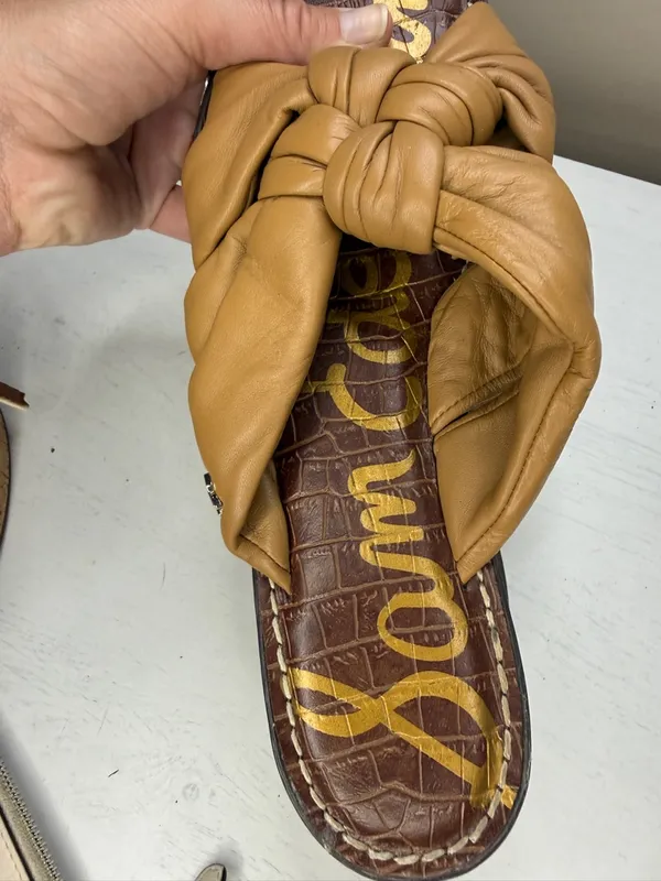 Sam Edelman Garson Slide Sandal Knotted Leather Cushioned Sz 8 - Image 3