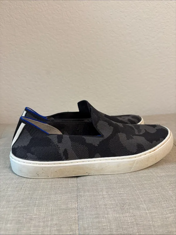 Rothy's Slip-On Sneakers - Black & Gray Camo size 8 - Image 3