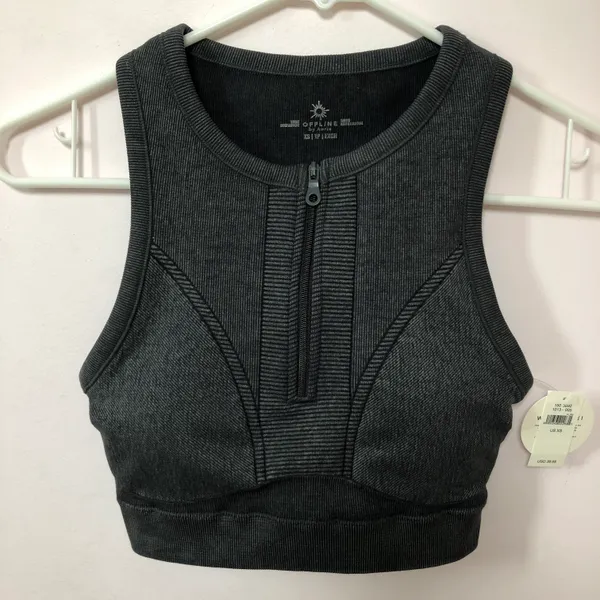 Aerie Offline Seamless Zip Longline Sports Bra - Image 4