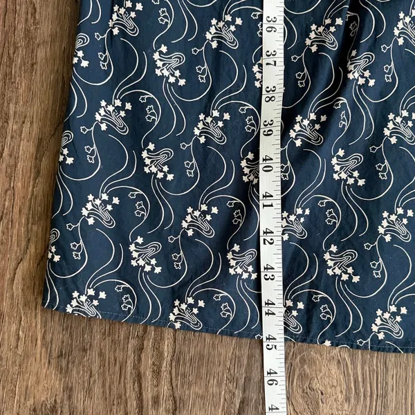 J. Crew Short-Sleeve Smocked Dress in Starry Swirl Navy Size Small - Image 11