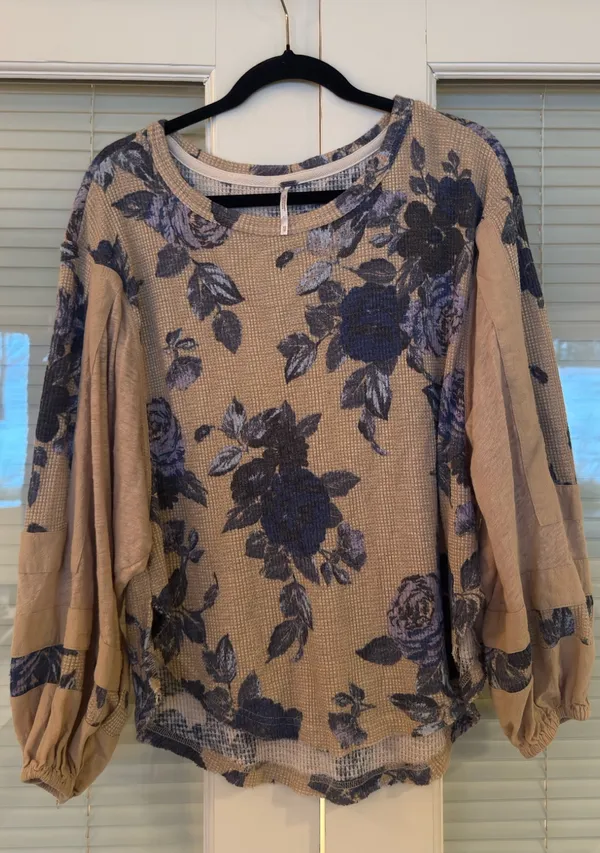 Free People We the Free Winter Bloom Sweater Top - Image 2