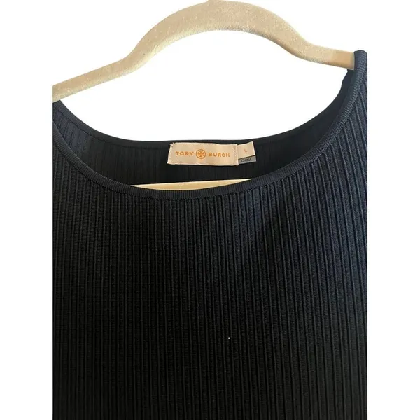 Tory Burch Beasley Black Stretch A-Line Dress Women’s Size L - Image 3