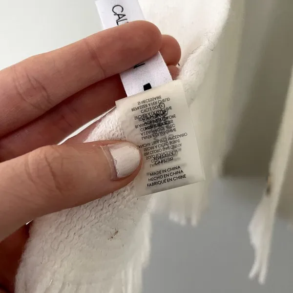 Calvin Klein white comfortable winter fall scarf warm soft style delicate‎ - Image 6