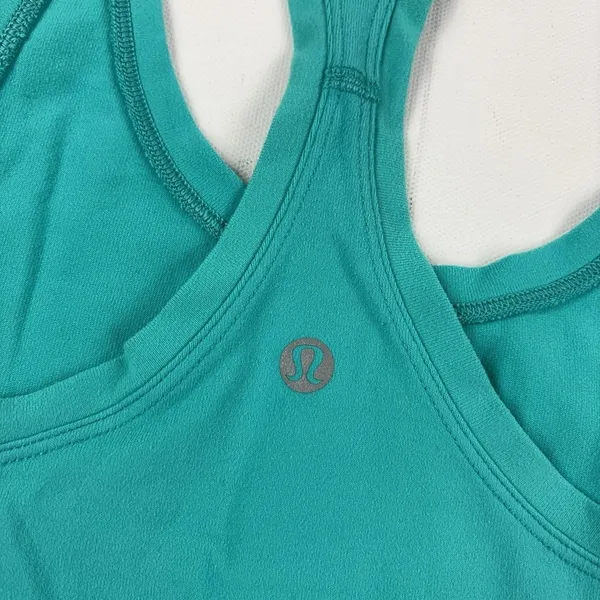 Lululemon Tank Top Womens Small Green Racerback Slim Fit Athletic Yoga Gym - Image 3