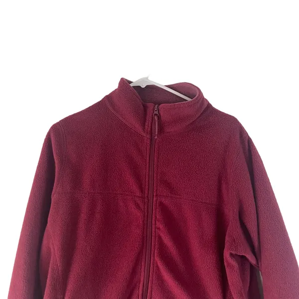 Cabela's Women's Size Large Red Fleece Full Zip‎ Sweater - Image 2