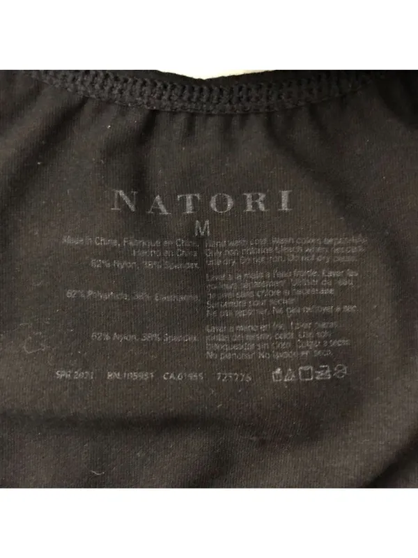 Natori Black Adjustable Strap Bralette With Elastic Hem Womens M - Image 3