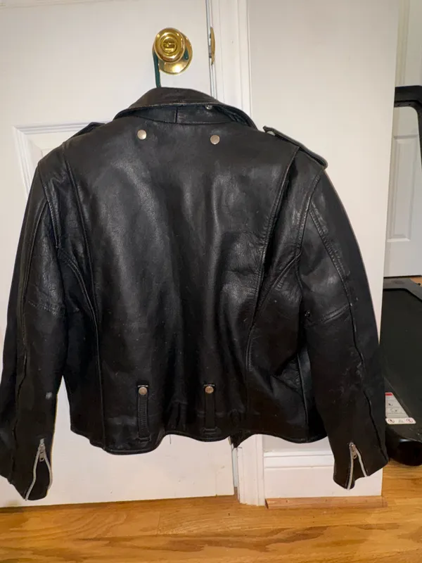 Vintage 1990’s Harley-Davidson Black Leather Motorcycle Jacket Size EU 42 w - Image 2