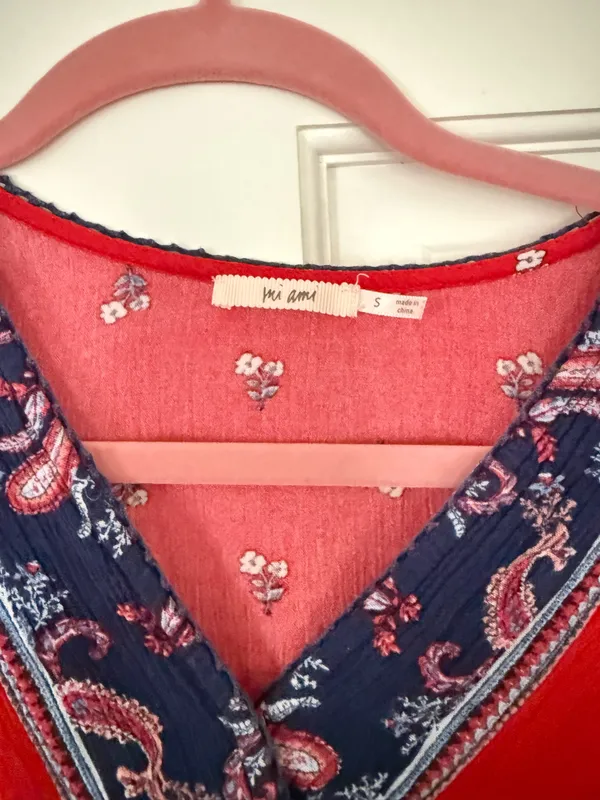 Francesca's Red White and Blue Ruffle Top - Image 3