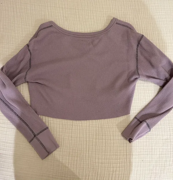 BDG Lavender Waffle Long Sleeve - Image 3