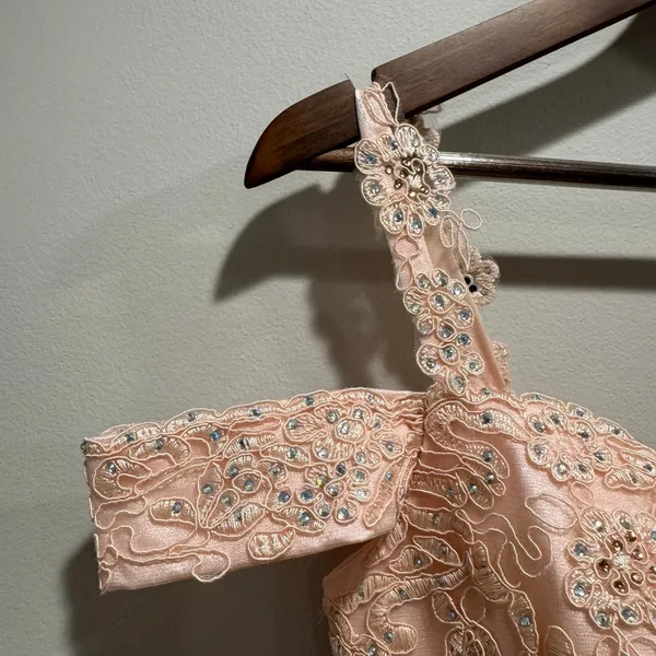 Cinderella Divine Blush Rhinestone Corset Homecoming Dress M - Image 5