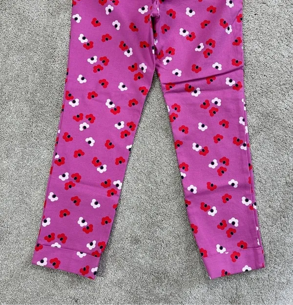 Boden Women’s Sorrento Kensington Floral Pants Trousers Mid Rise Stretch Pink 6R - Image 9