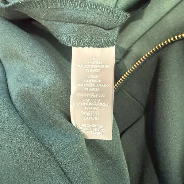 Calvin Klein Dark Green‎ Tulip Sleeve Stretch Crepe Sheath Dress Size 12 - Image 12
