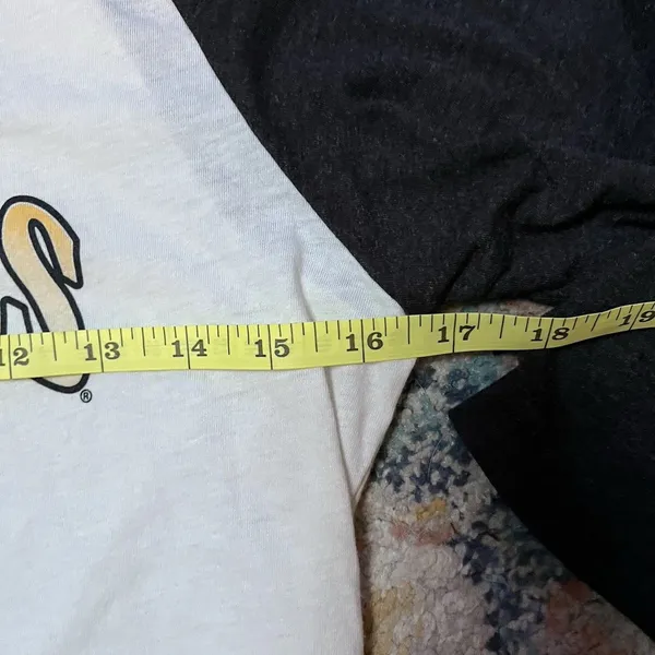 Women’s Pittsburgh Pirates '47 Brand 3/4 Sleeve White/Black Yellow Shirt Small - Image 4
