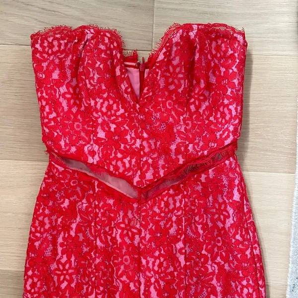 Lovers and Friends// Keva Gown in Red & Pink - Image 5