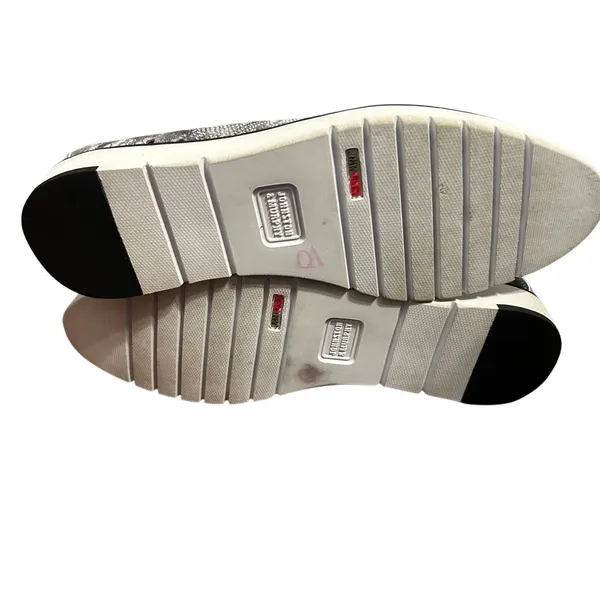 JOHNSTON & MURPHY Flex Perforated Suede Snake Slip On Loafer SZ 8M Gray Silver - Image 5