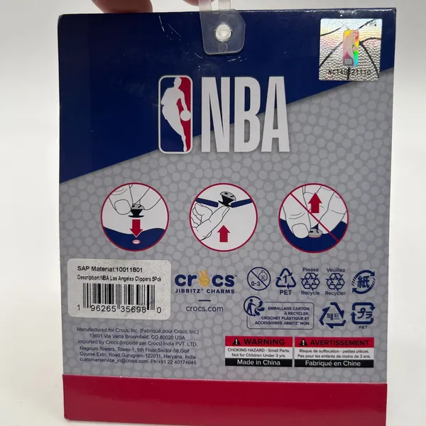 NEW‎ Crocs NBA Los Angeles Clippers Jibbitz 5-Pack Shoe Charms Basketball - Image 7