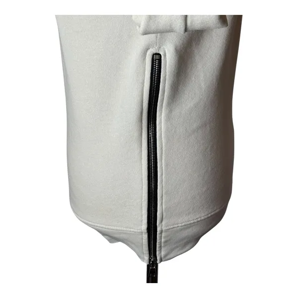 Cotton Citizen Sweatshirt Wonen XS Ivory Zipper Sides Crew Neck‎ Athleisure - Image 7