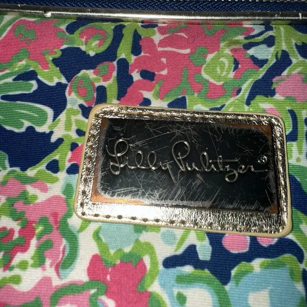 Lilly Pulitzer Ipad Notebook Tablet Neoprene Case Padded 13X9.5" Blue Floral Zip - Image 3