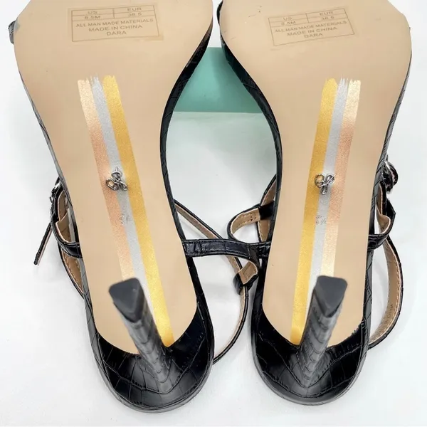 Sam Edelman NWT Dara Ankle Strap Sandals Black Strappy Heels SZ. 8.5 - Image 10