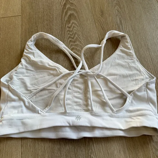 Athleta White Sports Bra - Image 3