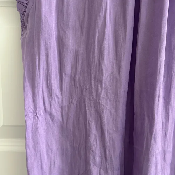 Current Air Ruffle Blouse Purple Lilac Size M - Image 12