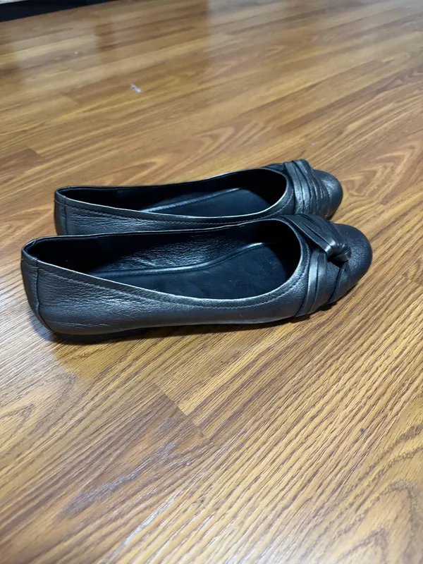 ECCO Kelly ballerina flat metallic grey size 8.5 - Image 2