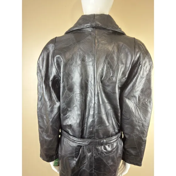 Vintage Maxam Women’s Black Lambskin Leather Jacket Italian Mosaic Size M NWT - Image 6