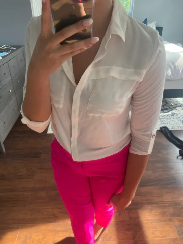 Ann Taylor White Blouse - Image 4