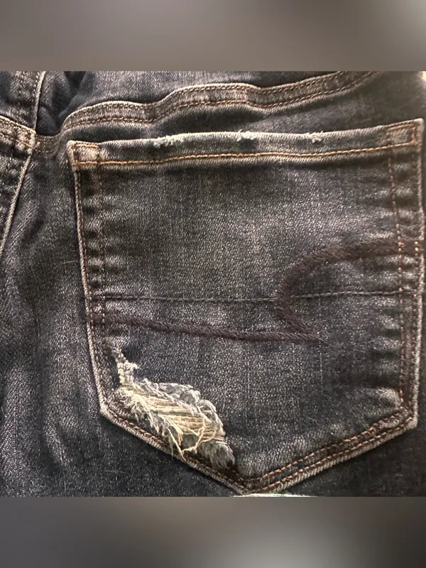 American Eagle Next Level Stretch Distressed Jean Shorts - Image 5
