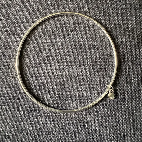 Silver Stacked Thin Fashion Bracelets S/4 Silver Plated Bangle - Costume Jewelry - Image 6