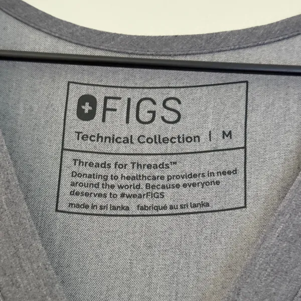 Figs Catarina One Pocket Scrub Top Graphite Grey Women’s Size Medium Nurse - Image 6