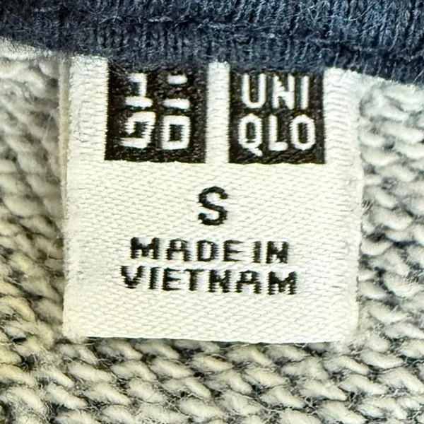 Uniqlo Zip Up Hooded Sweatshirt Hoodie Size Small Blue Athleisure Loungewear - Image 3