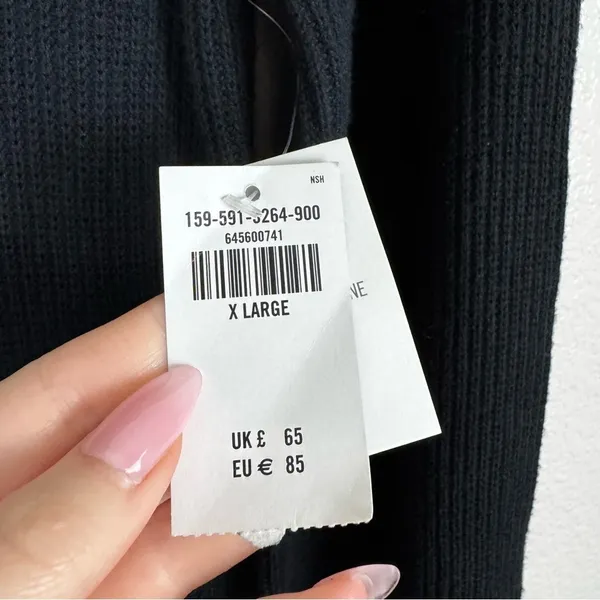Abercrombie & Fitch Black Knit Sweater Dress Long Cotton Blend Size XL NWT - Image 3