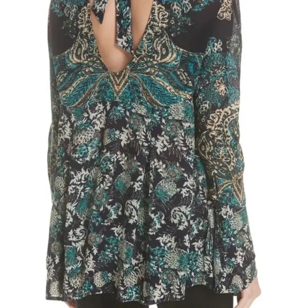 FREE People the lady luck printed tunic dress size Small - Image 2