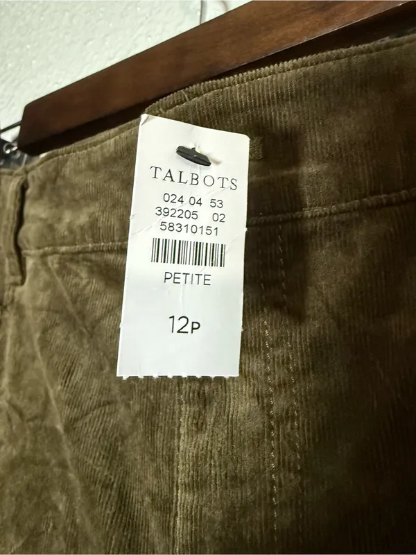 NWT talbots corduroy pants size 12 petite brown - Image 3