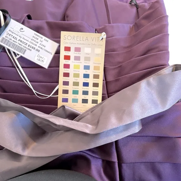 Sorella Vita NWT Cocktail Dress Style 2399 Women’s Size: 12 Color: Aubergine - Image 7