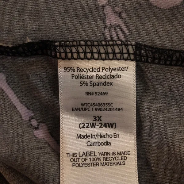 WAY TO CELEBRATE Womens PJ Shorts Set Size 3X 22W-24W Skeleton theme Black New - Image 9