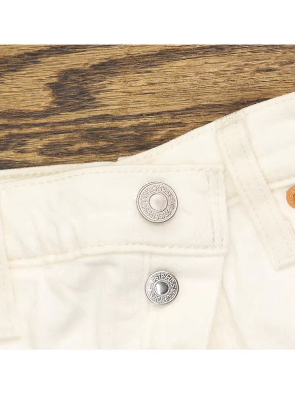 Levis Womens 501 Original Shorts Button Fly Jean Jorts Disco Nights White 30 - Image 5