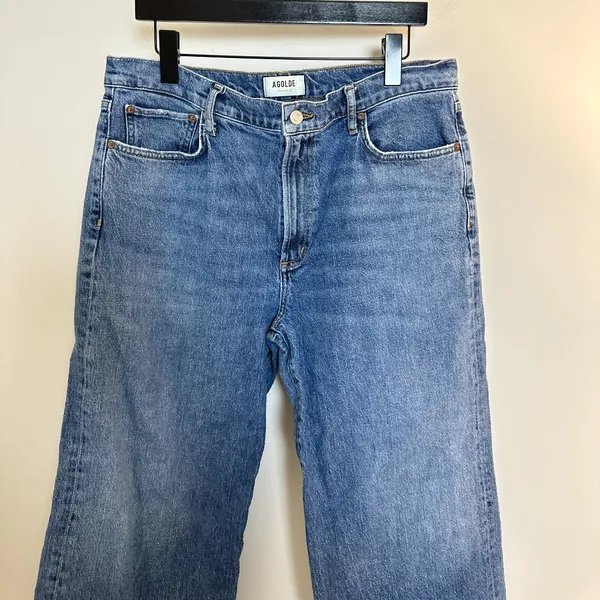 AGOLDE Harper Relaxed Straight Leg Jeans in Wash Forum Size US 31 - Image 5