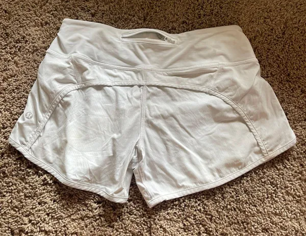 Lululemon White 4” Speed Up Shorts - Image 2