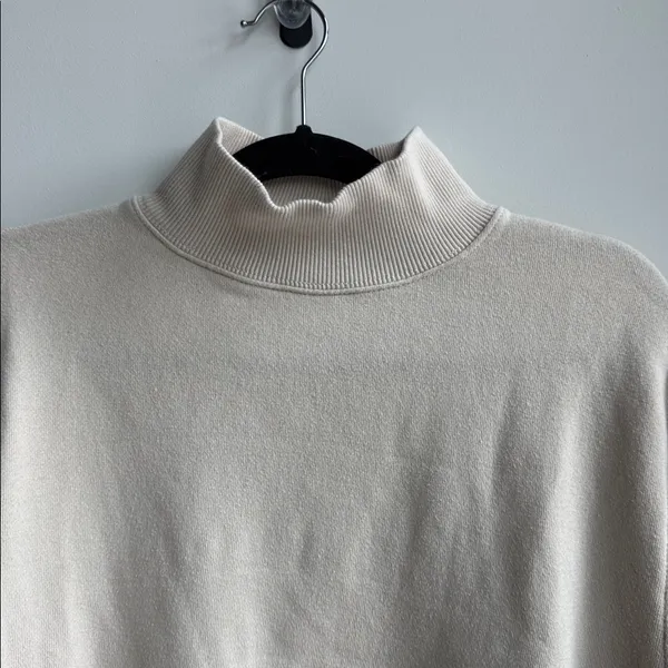 Aerie Cream Cowl Neck Sweatshirt Size XS - Image 2