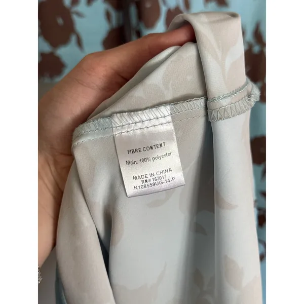PRINCESS POLLY Elorie Long Sleeve Maxi Dress Blue / Brown Size 2 NEW - Image 8