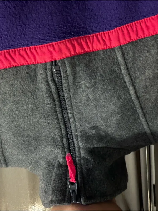 Vintage 80s 90s Fahrenheit Vail Fleece Pullover in Gray Purple Large - Image 3