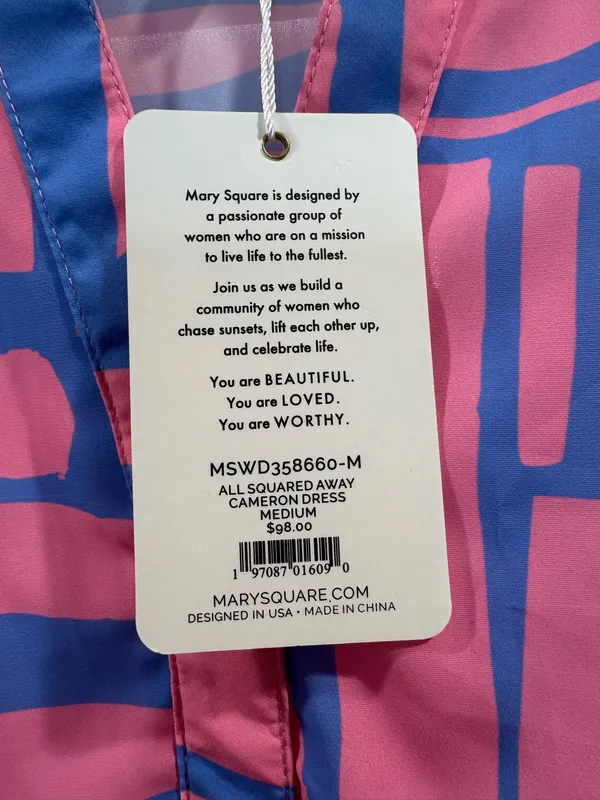 Mary Square Maxi dress Pink Size M - Image 4