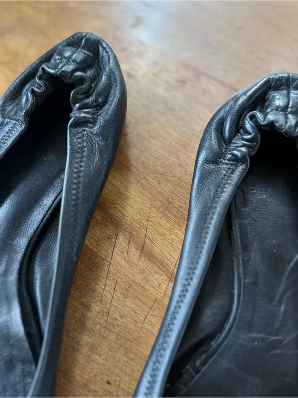 Tory Burch Black Leather Reva Ballet Flats - Image 2