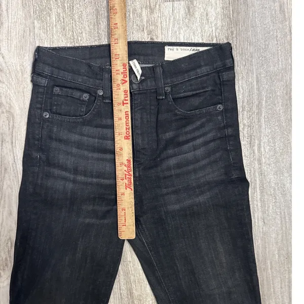 Rag‎ & Bone High Rise Ankle Skinny Jeans Black Lock Size 25 - Image 8